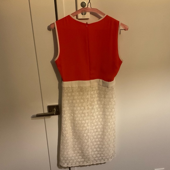 Orange and white simons dress - Picture 2 of 4